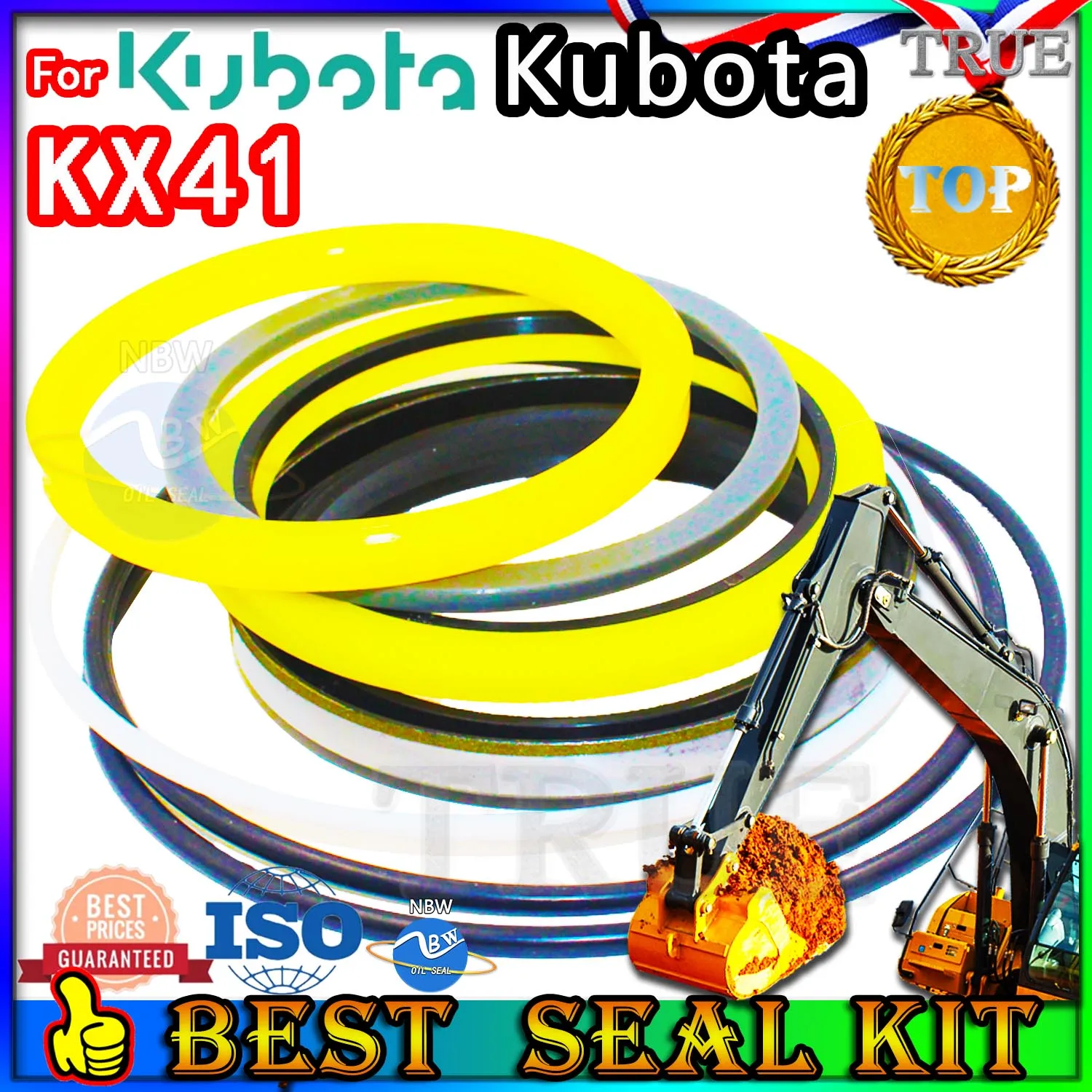 

For Kubota KX41 Oil Seal Repair Kit Boom Arm Bucket Excavator Hydraulic Cylinder PPC Loader Planetary Axle STICK adjuster type