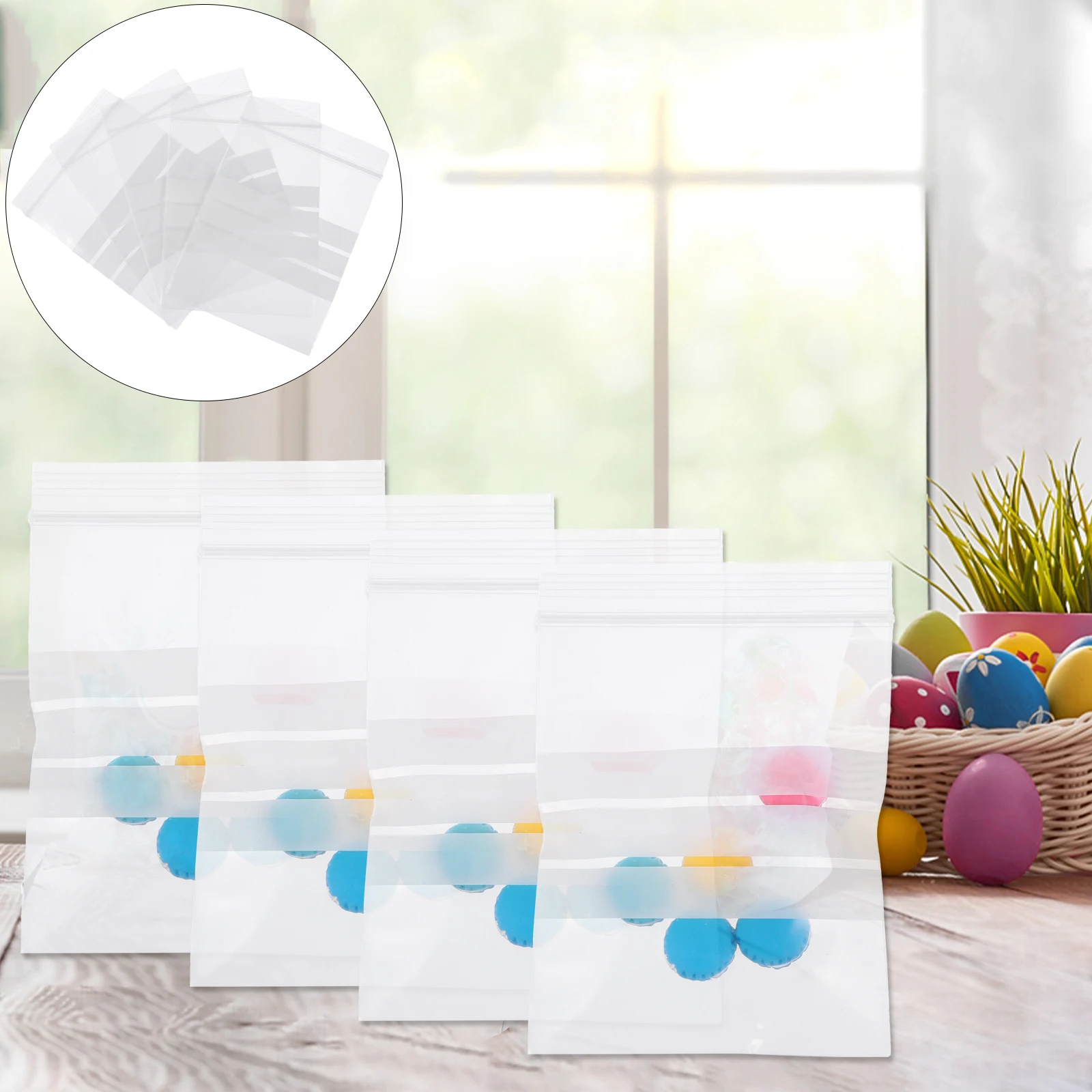 

400 Pcs Thickened Food Bags Clear Pouches Packaging Candy Sealable Storage Snack