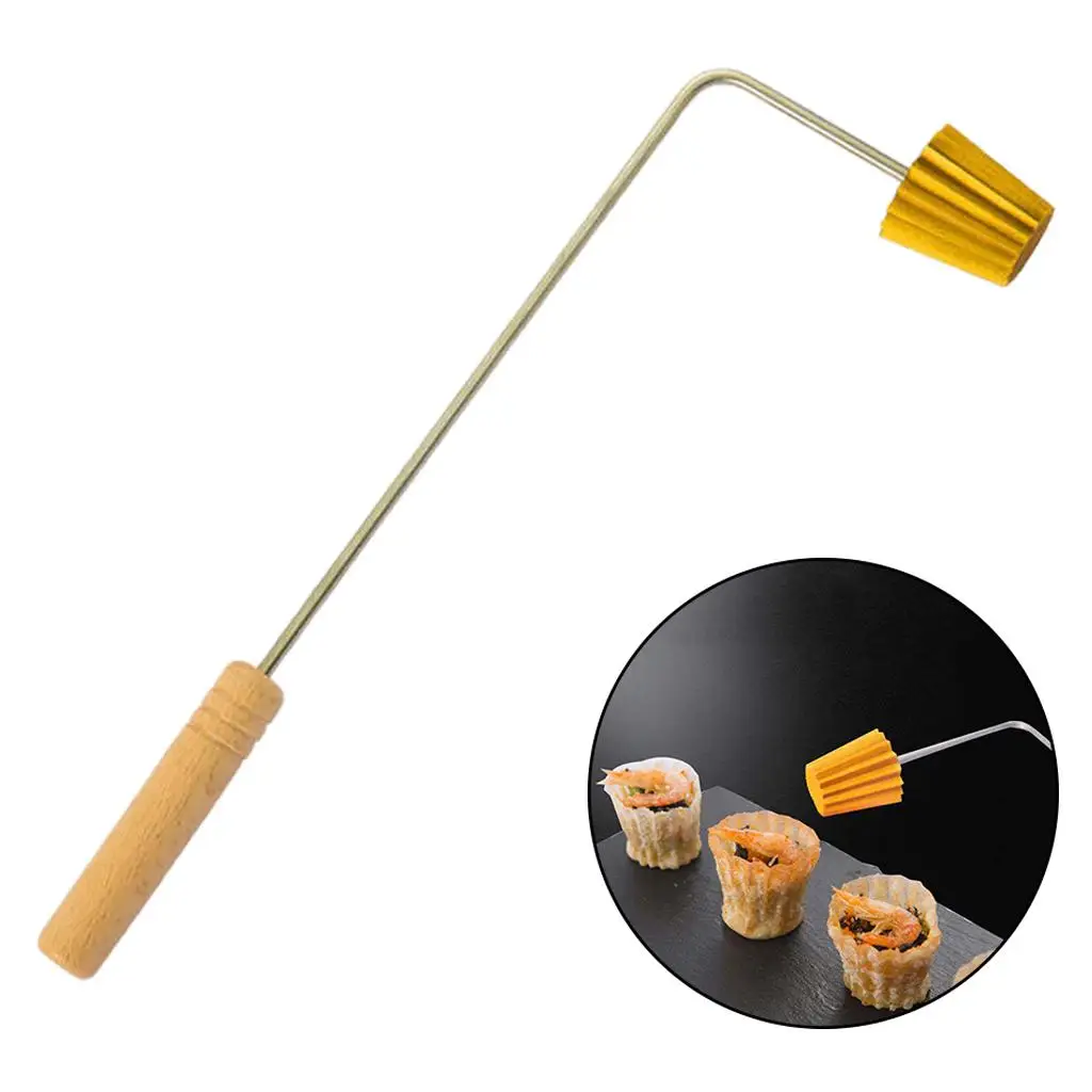 Malaysian Traditional Pie Tee Maker Nyonya Top Hats Mold Creative Egg Tart Baking Snack Mould Wood Handle Kitchen Tool