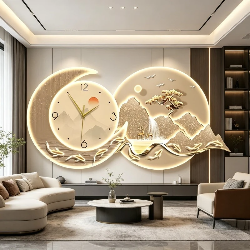 Art Mural Funky Wall Clocks Luxury Universal Led Cartoon Room Decor Interior Cute Wall Watch Fashion Reloj Pared Home Furniture