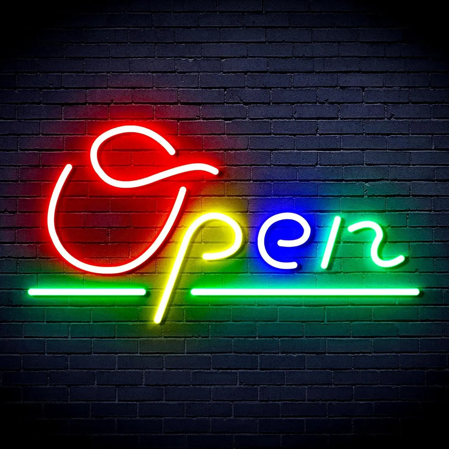 

Commercial open multi-color ultra bright LED neon sign, USB powered shop, flower shop, bar, salon front window decoration sign