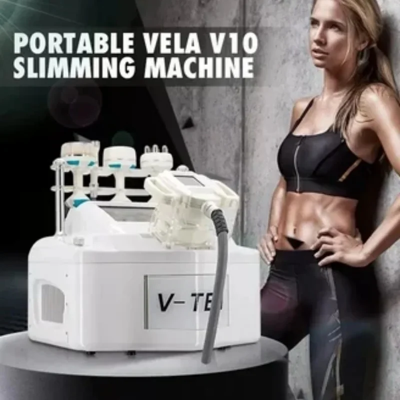 ortable Vacuum Roller Slimming Machine 5 in 1 Vela V10 Cavitation Body Shaping Fat Reducing Weight Loss Beauty Health Equipment