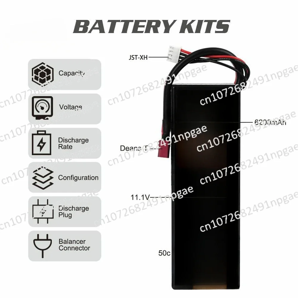 2pcs  3S Battery 11.1V 6200mah Hard Case 50C  Car X-maxx 1/10 1/12  Truck Monsters Aorplane Boat