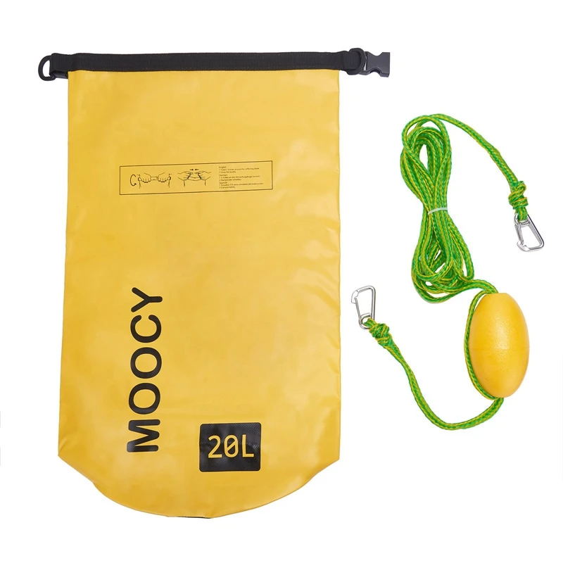 Moocy Tow Rope Sand Sack 2-In-1 Sand Anchor Waterproof Dry Bag With Adjustable Buoy For Kayak Jet Ski Rowing