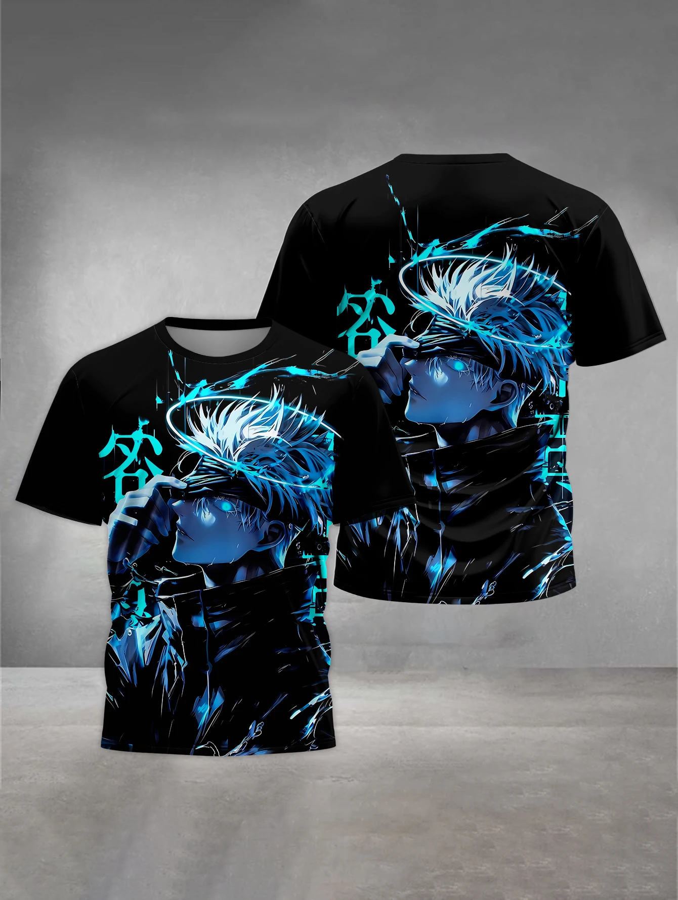 

Jujutsu Kaisen Satoru Gojo3D Одежда с принтом Мужская верхняя одежда Удобная быстросохнущая футболка для мальчиков и девочек Топ