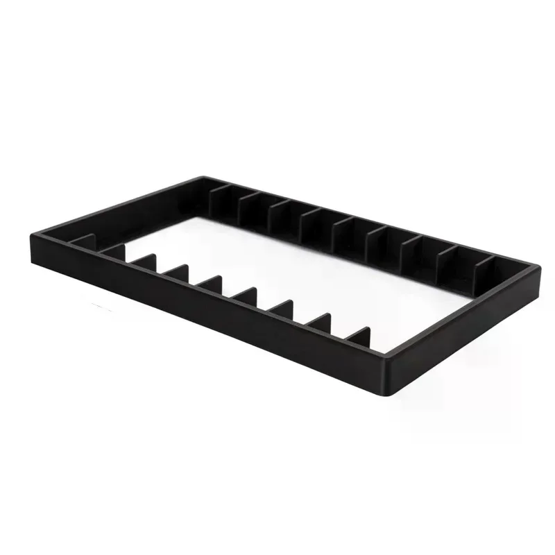 Black Plastic Cassette Tape Holder Box With Magnetic Closure Large Capacity Compact Organizer Stores Up To 10 Tapes 1Pcs