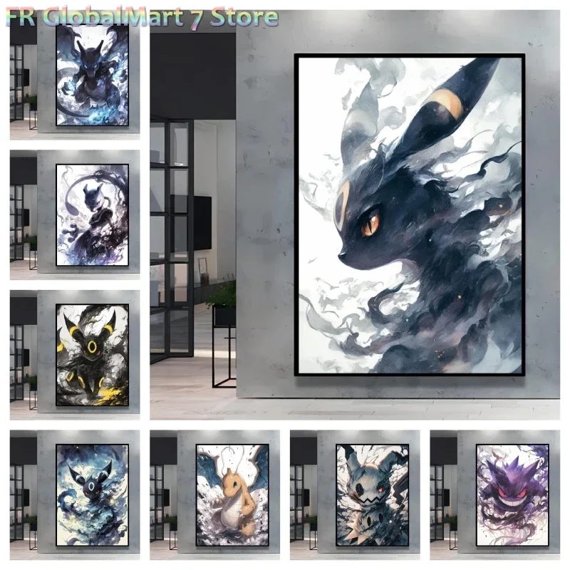 Stylish Pokemon Umbreon Decorative High Quality Canvas Painting Available in Multiple Sizes Suitable for Different Home Space