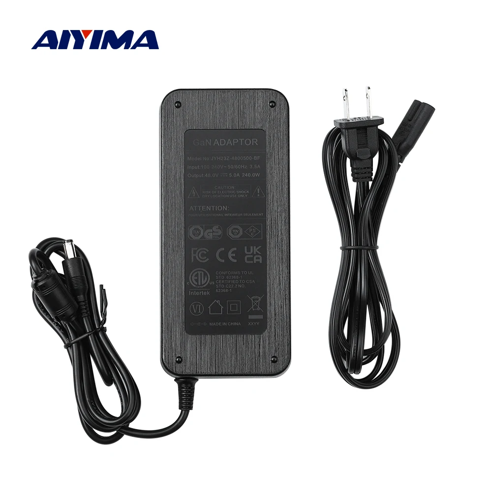 AIYIMA Audio 48V GaN Amplifier Power Adapter 48V Switch Power Supply Unit Plug For A07 Pro A70 A07 Max TPA3255 Sound AMP