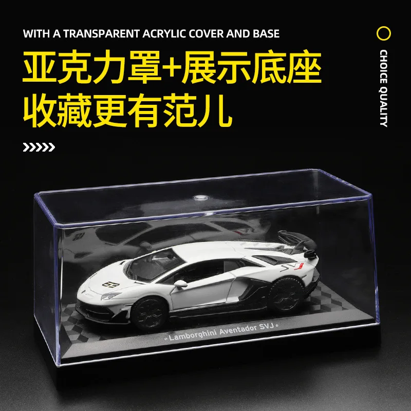 CCA 1:43 Lamborghini Maserati McLaren P1 Land Rover Guard BMW Benz Car Model With Helmet Acrylic Box Alloy Car Toy