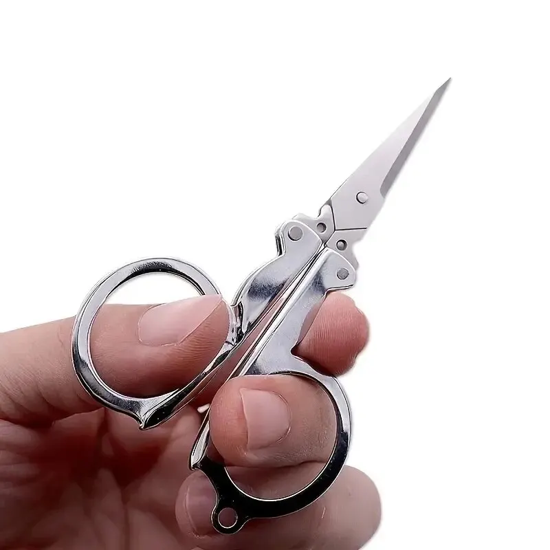 Stainless Steel Folding Nail Scissors Portable Travelling Scissors Fish Line Scissors Nose Hair Scissors Tailoring Scissors