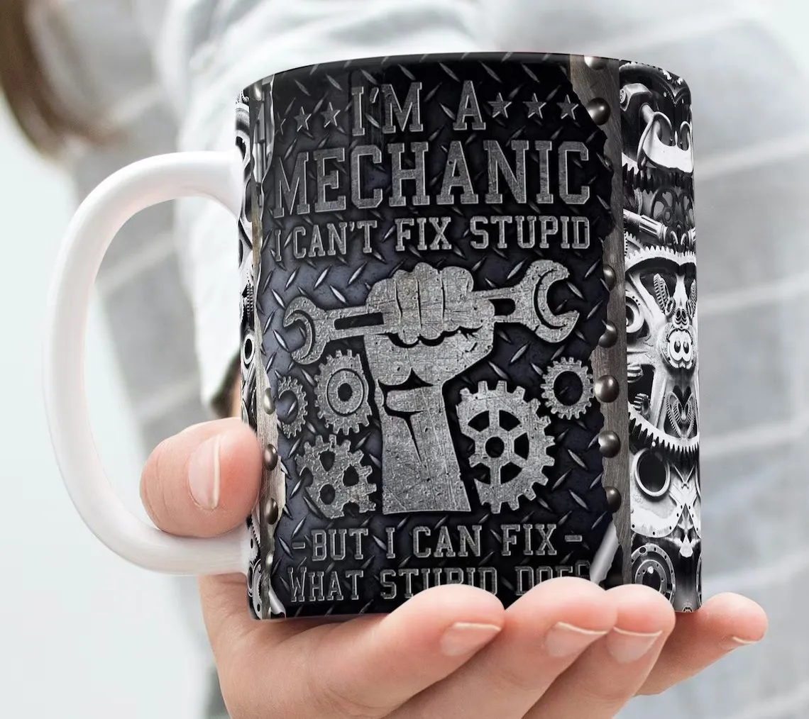 i am a mechanic but i can not fix stupid mug man office coffee mug boy friends birthday gift husband home beer cup