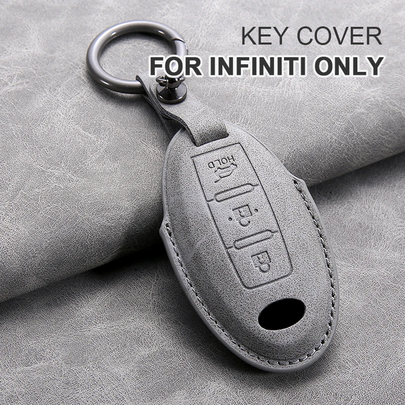 

For Nissan Versa Maxima Altima Rogue Armada Sentra Murano for Infiniti FX35 QX60 Tiida Qashqai J11 Leather Car Key Case Cover