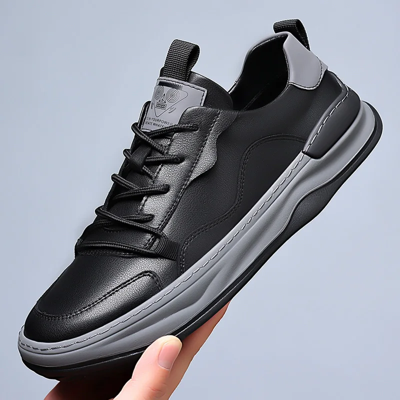 أحذية رياضية كاجوال من الجلد أحذية عصرية أحذية رياضية للرجال أحذية رجالي غير رسمية أحذية جديدة من جلد البقر الأصلي من جلد الغزال