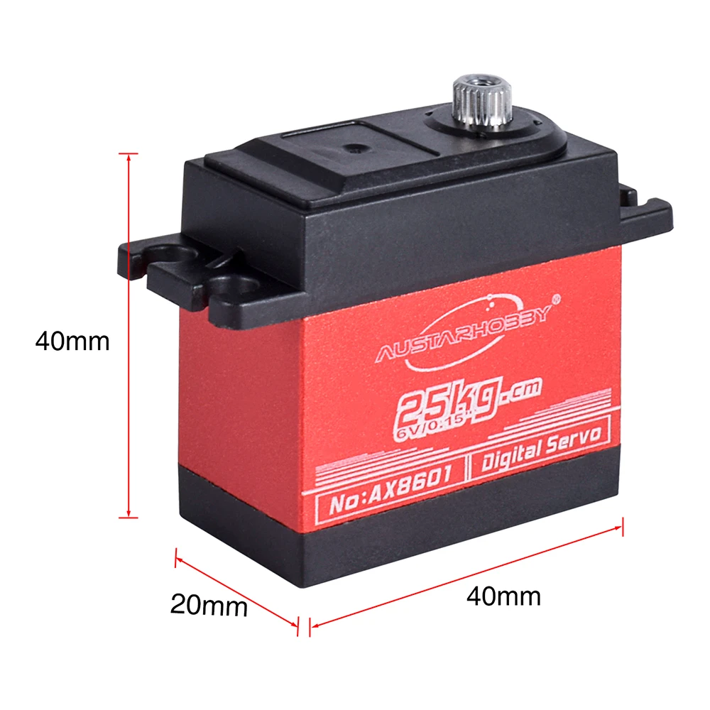 RC Servo สำหรับ Mobil RC 25KG Servo กันน้ำ RC Servo 1/10 RC Servo เกียร์โลหะสำหรับ1/8 1/12 Mobil RC