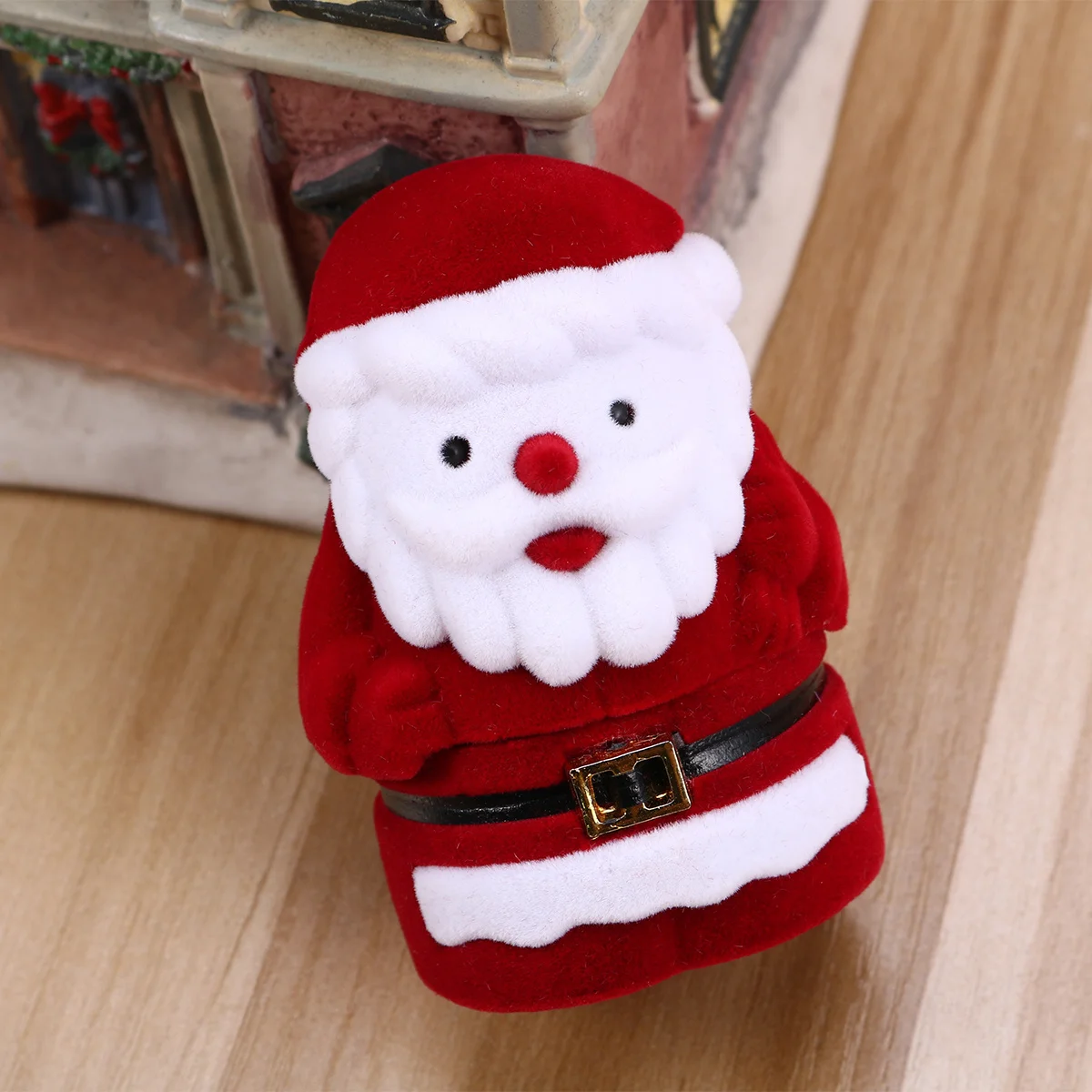

Santa Jewelry Storage Box Chic Durable Ring Necklace Earrings Christmas Wedding Gift Case Santa Storage Box Gifts Case