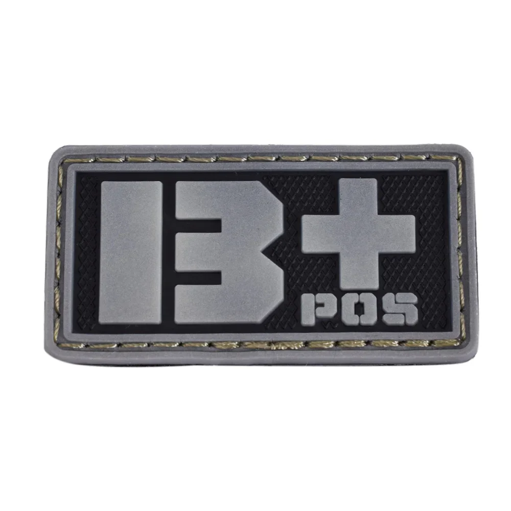 EMERSONGEAR PVC Blood Type Hex Patch Hunting Accessories Wargame Tactical Blood Patch Olive Green Black EM5515