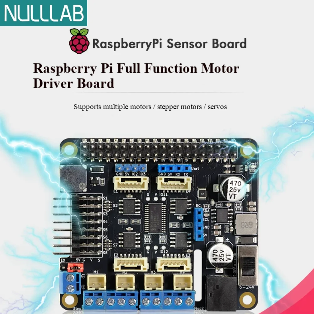 

RP4 Motor Drive Expansion Board GPIO Expansion Module 4B/3B+ Smart Robot Car Drive Board motor drive expansion board