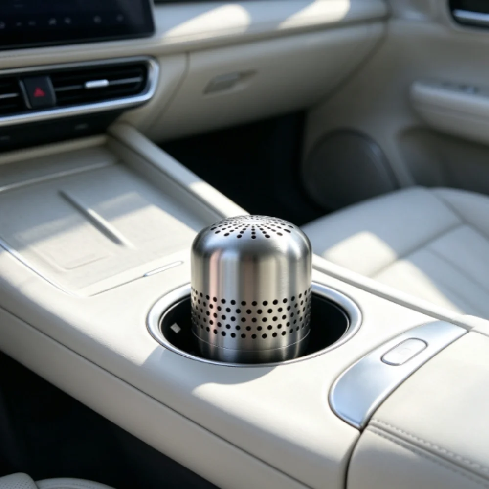 Stainless Steel Car Odor Eliminator Deodorizing Cube Advanced Nano-Catalytic Material Vehicle Air Purifier Deodorizer