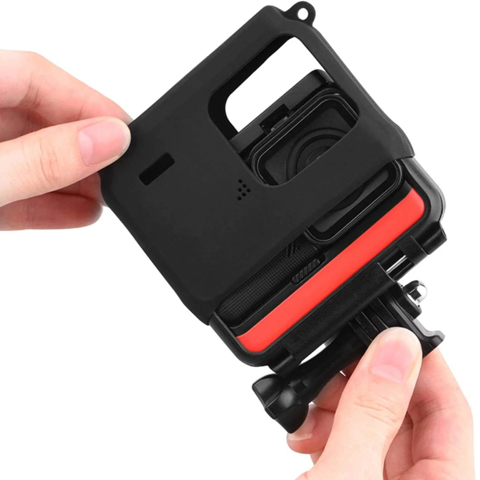 Shockproof Silicone Protective Case Cover with Lens Cover for Insta360 ONE R 4K Camera