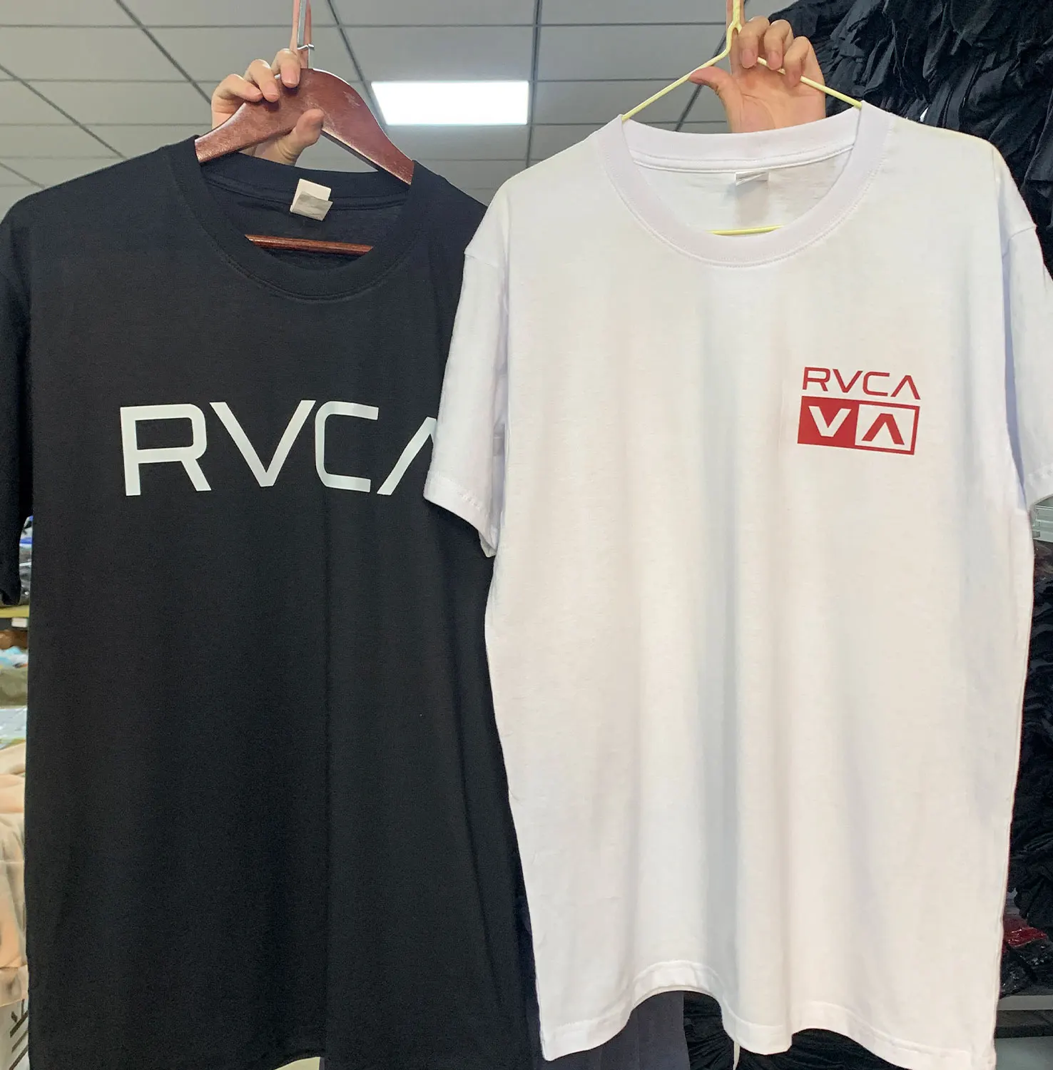 RVCA T Shirt Black Tee Summer Cotton Tshirt Summer Short Sleeve Fashion Men Women Design Brand T-shirt Top Streetwear Clothes