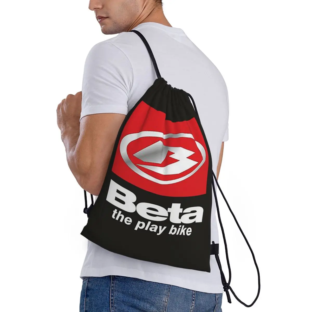 

Beta Racing Backpacks Fashion Drawstring Bags Sundries Bag Book Bags for Travel School