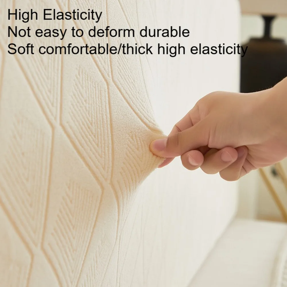 Bild 4: 1 x elastischer, allumfassender Kopfteilebezug, elastischer, staubdichter Jacquard-Bezug, leicht zu reinigen, Ganzjahres-Bettdeckenbezug für Schlafzimmer