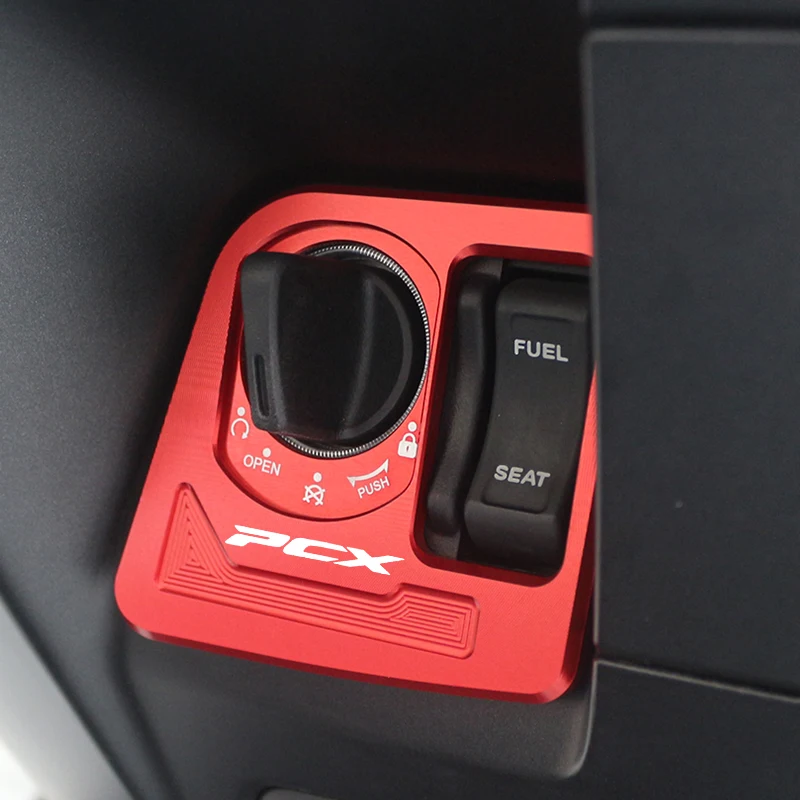 Accessories CNC Ignition Switch Cover Electric Door Lock Button Cover Protector For HONDA  PCX160 PCX 160 2022 2023 2024 2025