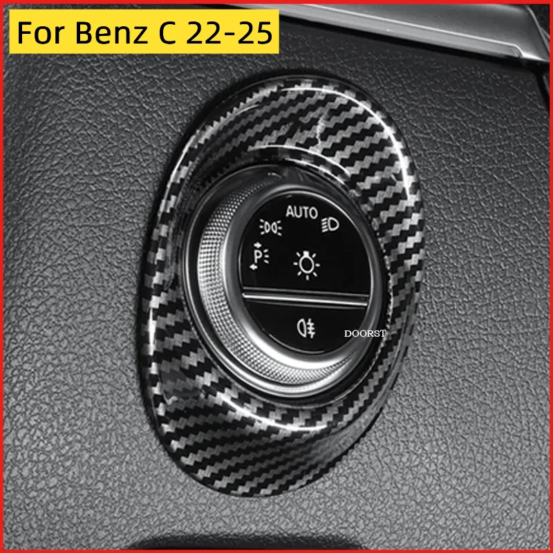 

For Mercedes Benz C W206 X254 C260 C200L C200 22-25 Car Electronic handbrake headlight switch Cover Trim Frame Interior For Benz