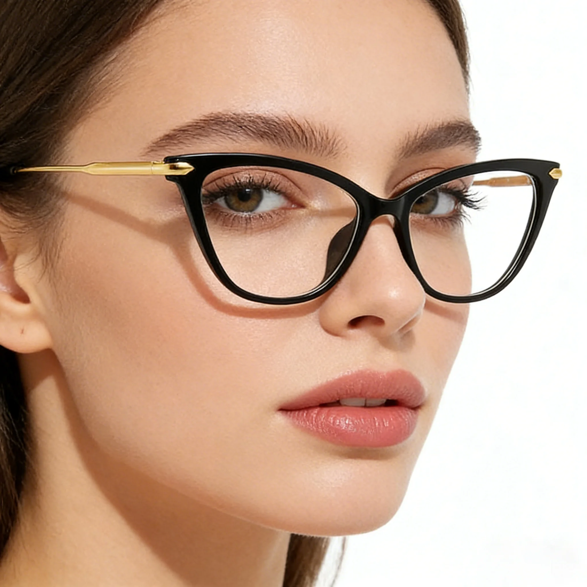 Ladies Retro Cat Eye Anti Blue Light Computer Glasses Reading And Playing Games To Protect Eyes