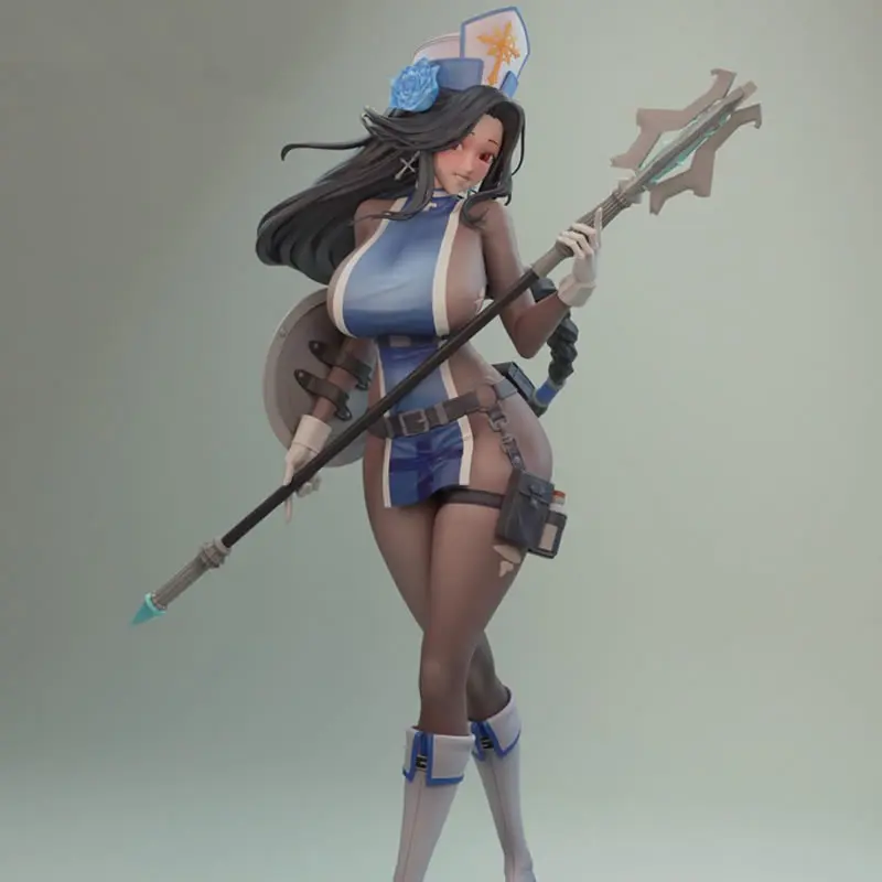 

32CM Game Character 6192 Ice Rose 3D Print Model Unassembled Unpainted Custom Jigsaw Puzzle NSFW GK Figure Kit T_0178