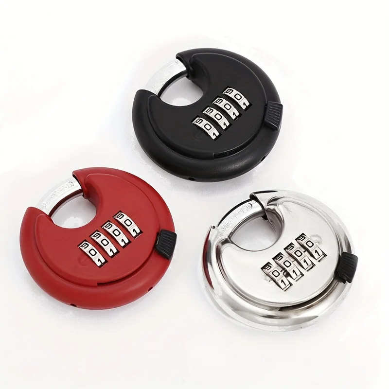 70mm Multi-Color Anti-Theft Password Lock Zinc Alloy Wardrobe Drawer Key Box Safety Water-Proof Rust-Proof Circular Cake Padlock