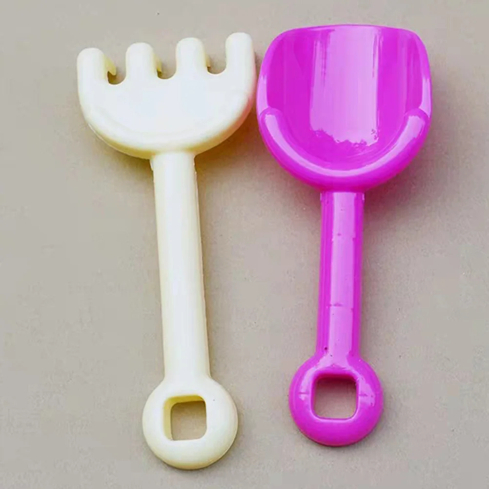 Juego de rastrillo con pala para dragado de arena para playa, plástico duradero, seguro para niños, pequeño, ligero, regalo creativo, juego de playa, 1 Juego