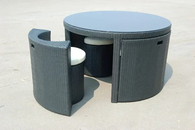 Patio Rattan Outdoor Table And Chair Set Outdoor Modern