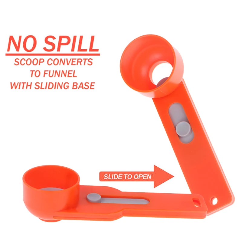 

Creative No Spill Measuring Spoon Funnel Preparation Of Protein Powder Workout & Sports Drinks, Baby Formula Refill Mess Spill