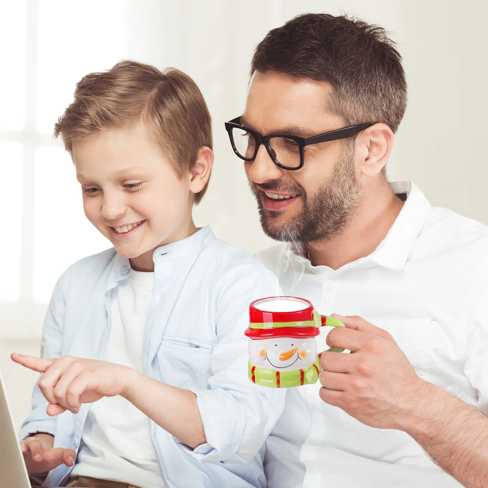 

1Pcs Ceramic Christmas Snowman Coffee Mug Thick Handle Xmas Party Milk Tea Beverage Cup Ceramic Milk Mug Christmas Snowman Cup