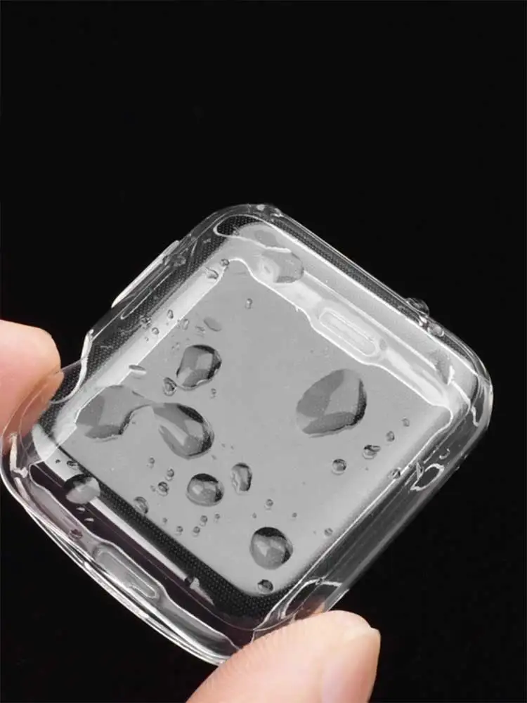 Displayschutzfolie für Apple Watch Case 9 8 45 mm 41 mm 44 mm 40 mm 42 mm Voll-TPU-Stoßstangenabdeckung Zubehör iWatch Serie 7 SE 6 5 4 3