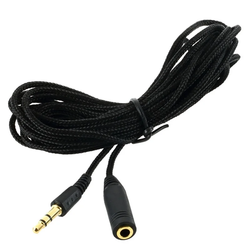 

10 pcs 3m 5m Nylon Wire 3.5mm Jack Male to Female Connector cable AUX Cable Audio Headphone Extension Cord Adapter Audio Cable