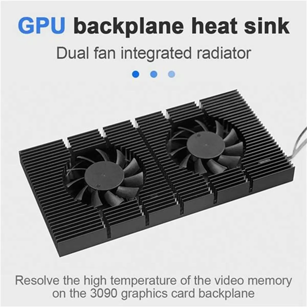 A64I GPU Backplane Radiator Video Memory VRAM Radiator Panel Alloy Aluminum Cooling Backplate for 3090 3080 3070 Series
