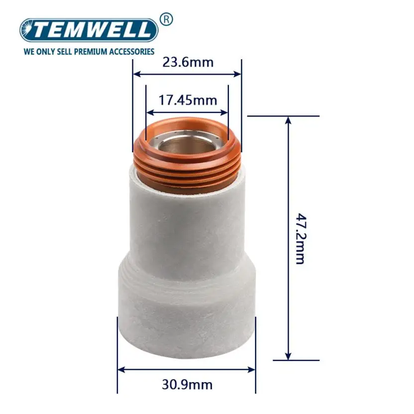 Tapa de retención de Plasma LC105, W03X0893-66A para cortadora, consumibles de antorcha