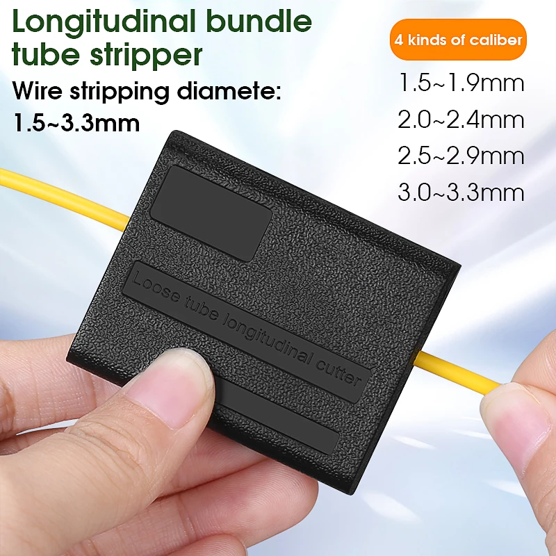 Open Cover Type 1.5-3.3mm Longitudinal Fiber Optic Beam Pipe Opener Loose Tube Cable Opener Peeler Sunroof Knife Fiber Slitter