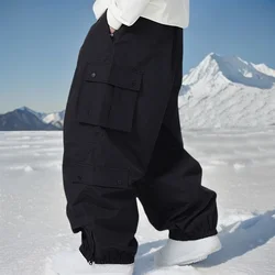 Outdoor Sport Snow Pants 2025 New Women Waterproof Ski Overalls Man Loose Skiing Pants Winter Pro Warm Windproof Couple Trousers