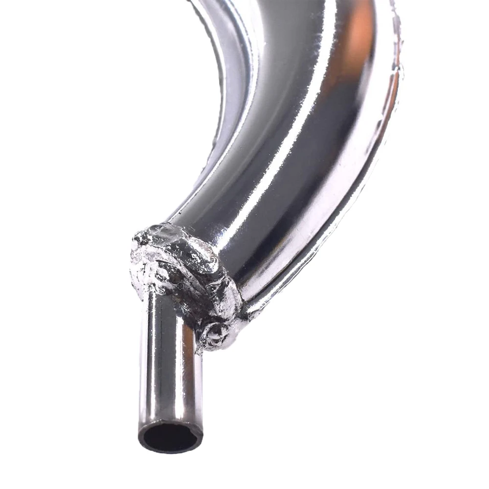 40mm Banana Silencer Muffler Exhaust Pipe Chrome Upgrade  For 49cc 60cc 66cc 80cc 2-Stroke Engine Motor Motorized Bicycle Bike