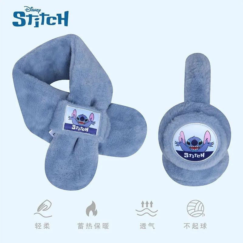 New Disney Stitch cute kawaii creative winter warm earmuffs plus velvet comfortable windproof cartoon children's ear warmers