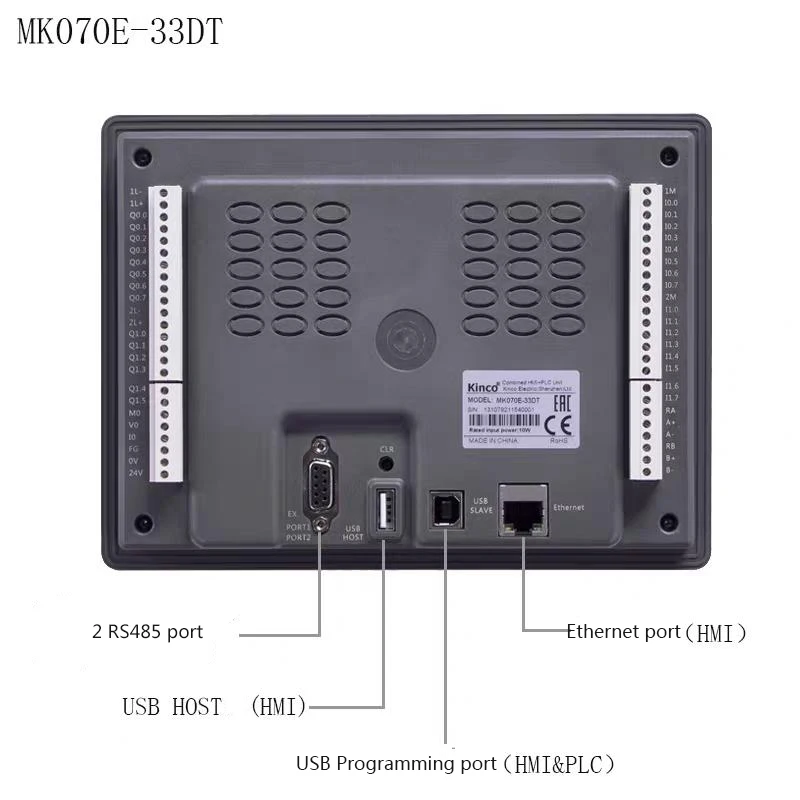 7 ” Kinco Automation MK070E-33DT HP043-20DT HMI Multifunction PLC All in one Machine MK043E-20DT