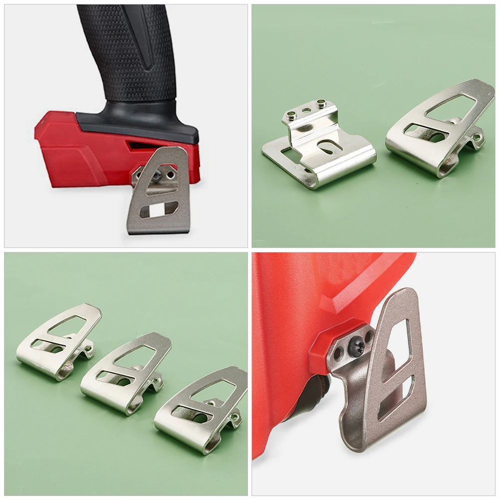 

10pcs Impact Drill Parts Belt Hook Steel Replacement Power Accessories Drill Tape Measure Holder Belt Clip