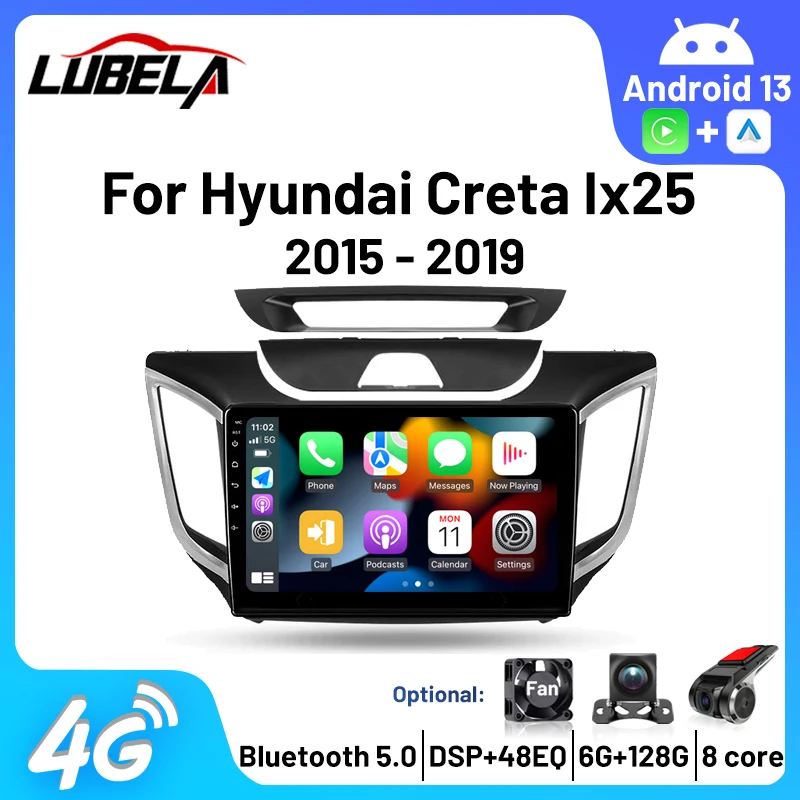 

Android 13 Auto Radio Voor Hyundai Creta Ix25 2015 2017 2019 2 Din Multimedia Speler Navigatie Gps Carplay Stereo Dvd 2din Auto