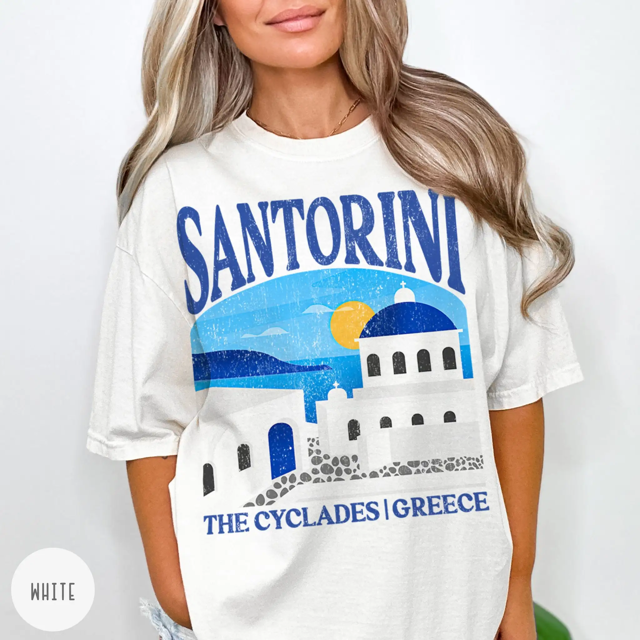 Greece T Shirt Santorini Greek Honeymoon Mykonos Athens Isles