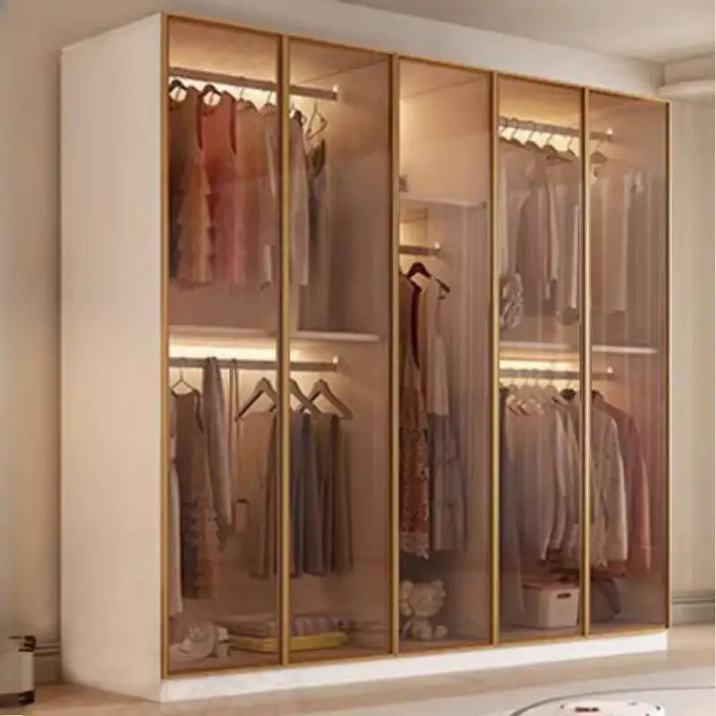 Items Brown Wardrobes Closet Wooden Small Modern Adult Storage Wardrobes Cute Saving Drawers Guarda Roupas Furniture For Home