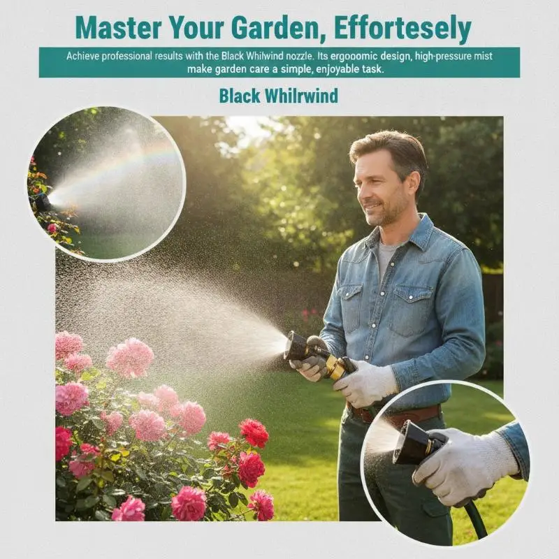 Adjustable Brass Agricultural Spray Nozzle Durable Fine Atomization for Patio Lawn Crop Irrigation Garden Watering