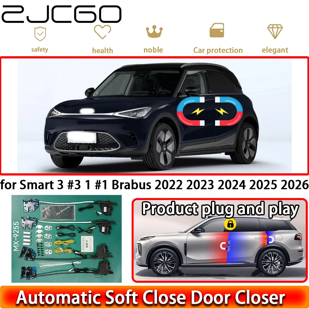 for Smart 3 #3 1 #1 Brabus 2022 2023 2024 2025 2026 OEM Soft Close Door Kit Power Closing Latch System Auto Pull Door Easy Close